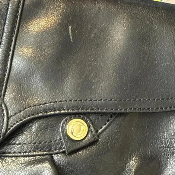 Perlina Black Patent Leather Black Kiss-lock Wallet Coin Purse Clutch EUC - Picture 5 of 15